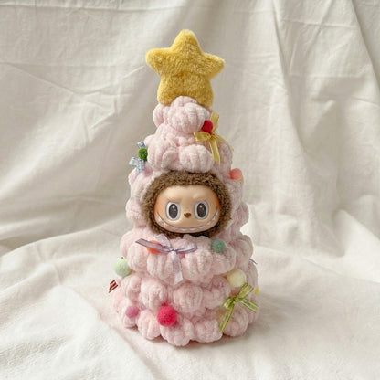 Labubu Pink Cloud Christmas Tree Outfit – With Carry Strap