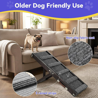 Upgraded Dog Ramp for Couch, Foldable Small Dog Ramp for Sofa