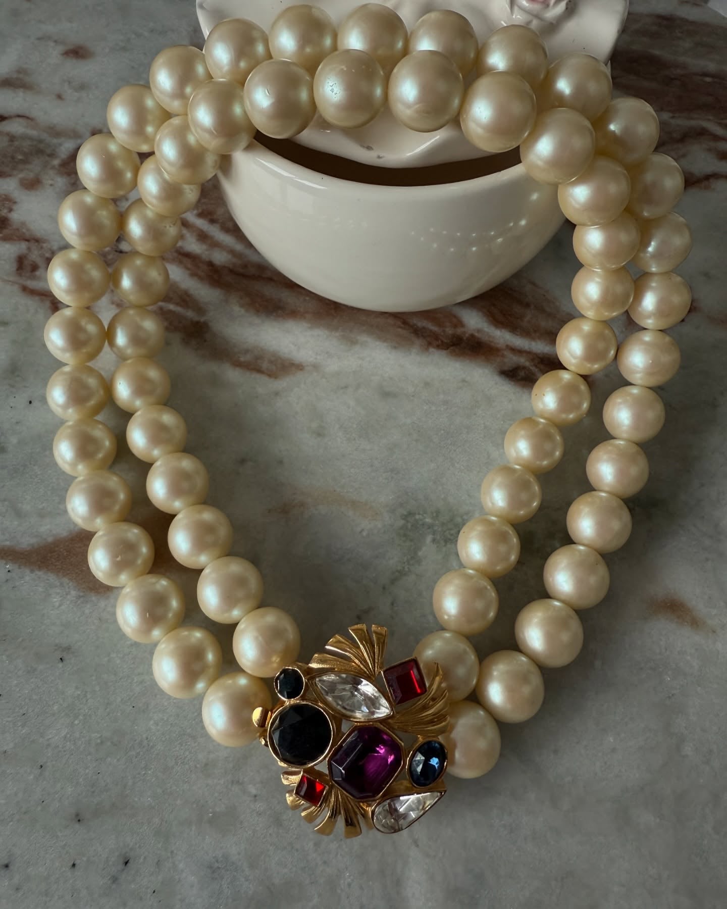 Vintage Faux Pearl Choker