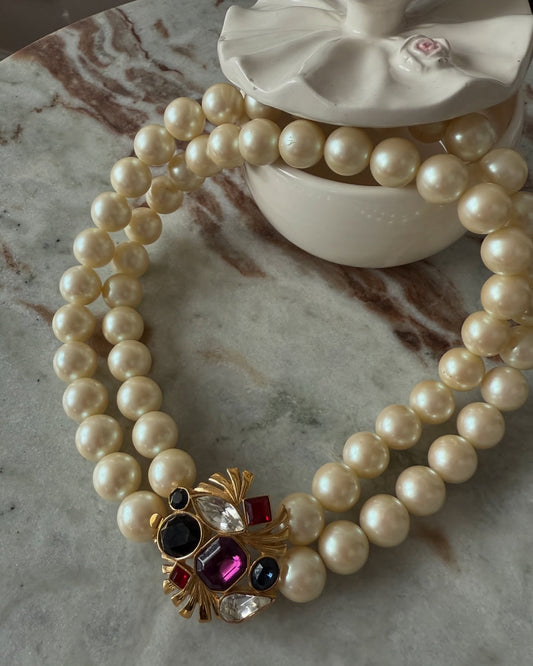Vintage Faux Pearl Choker