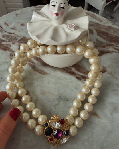 Vintage Faux Pearl Choker