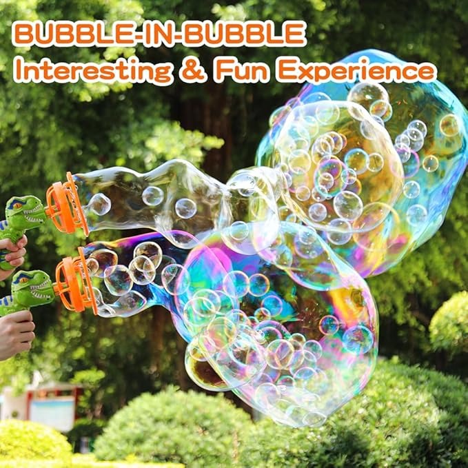 Dinosaur Bubble Blower Bubble Machine Gun for Kids