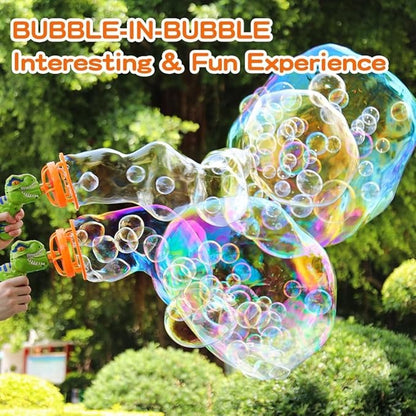 Dinosaur Bubble Blower Bubble Machine Gun for Kids