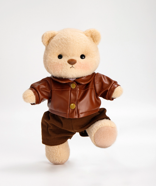 Brown Leather Jacket Bear
