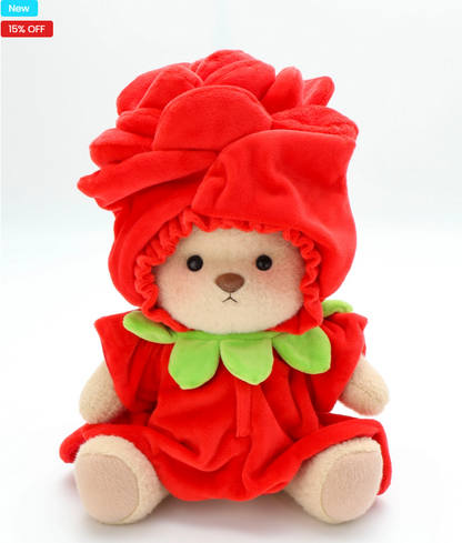 Love Red Rose Bear