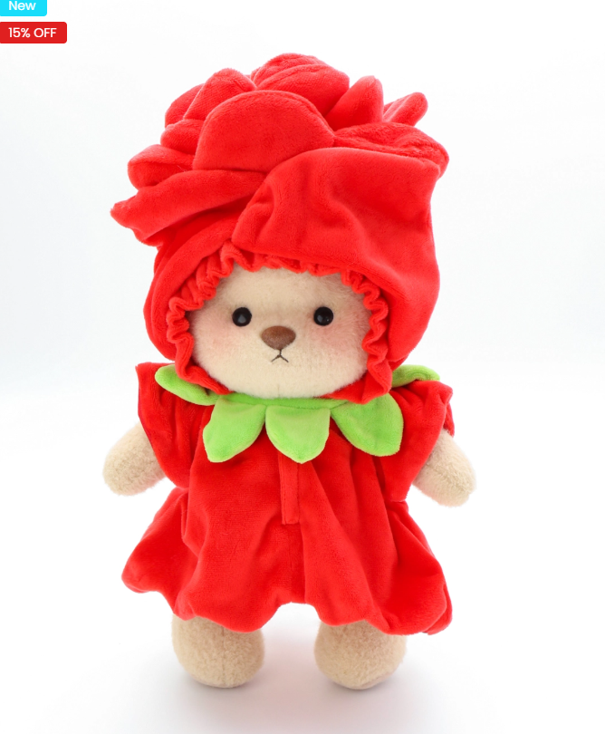 Love Red Rose Bear