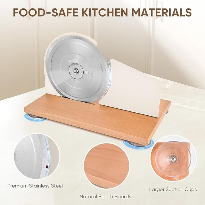 Manual Bread Slicer with Hand Crank, Classic Home Bread Slicer