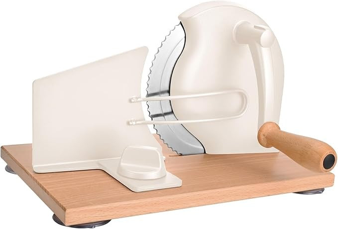 Manual Bread Slicer with Hand Crank, Classic Home Bread Slicer