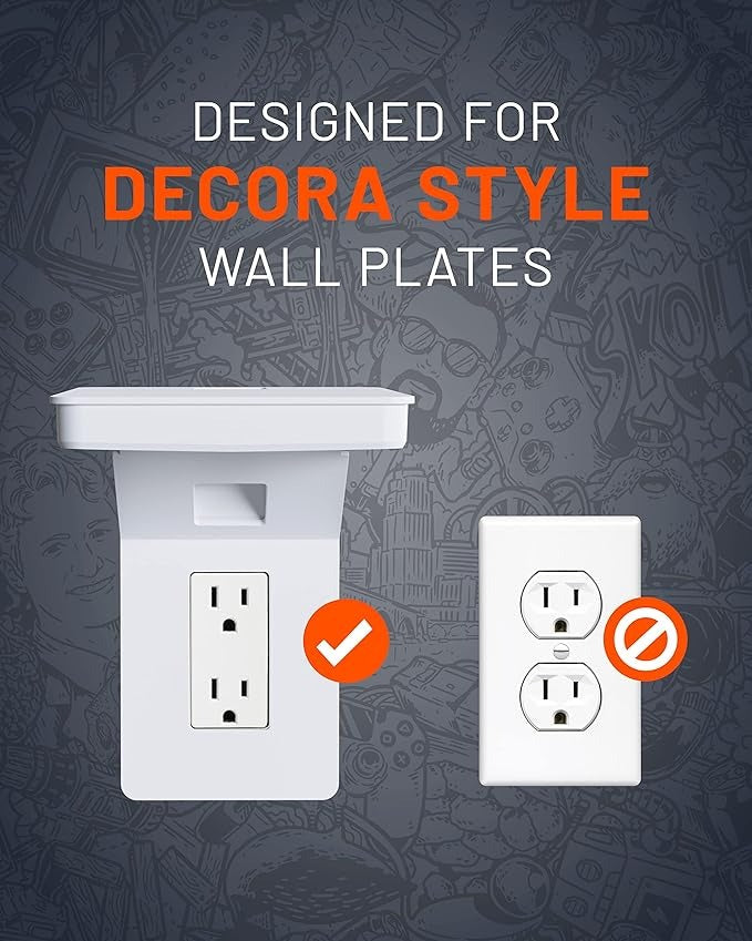 Outlet Shelf for Decora/GFCI Outlets