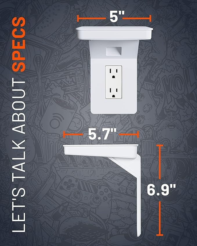 Outlet Shelf for Decora/GFCI Outlets