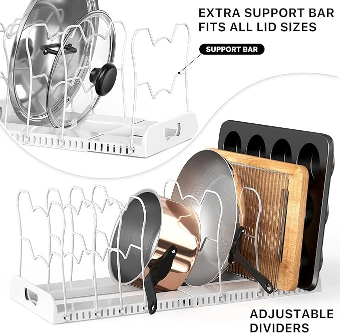 Simple Houseware Expandable Pan Organizer Rack,