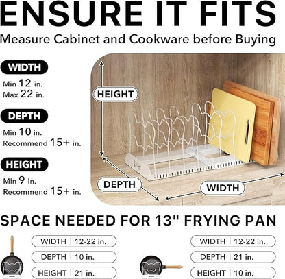 Simple Houseware Expandable Pan Organizer Rack,