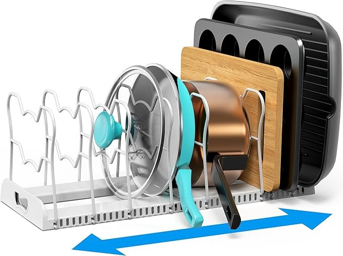 Simple Houseware Expandable Pan Organizer Rack,