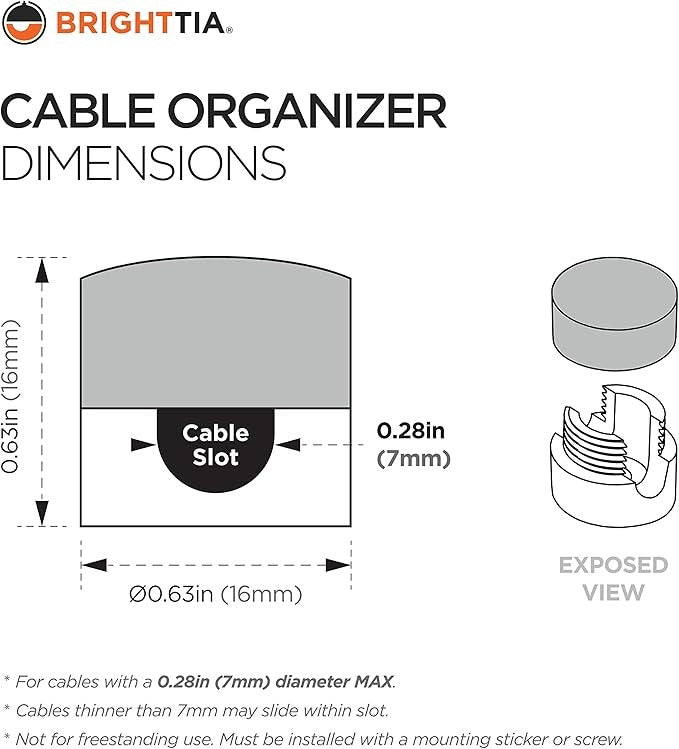Premium Brass Cord Management for Home, Office & Car 4-Pack (Matte Brass)