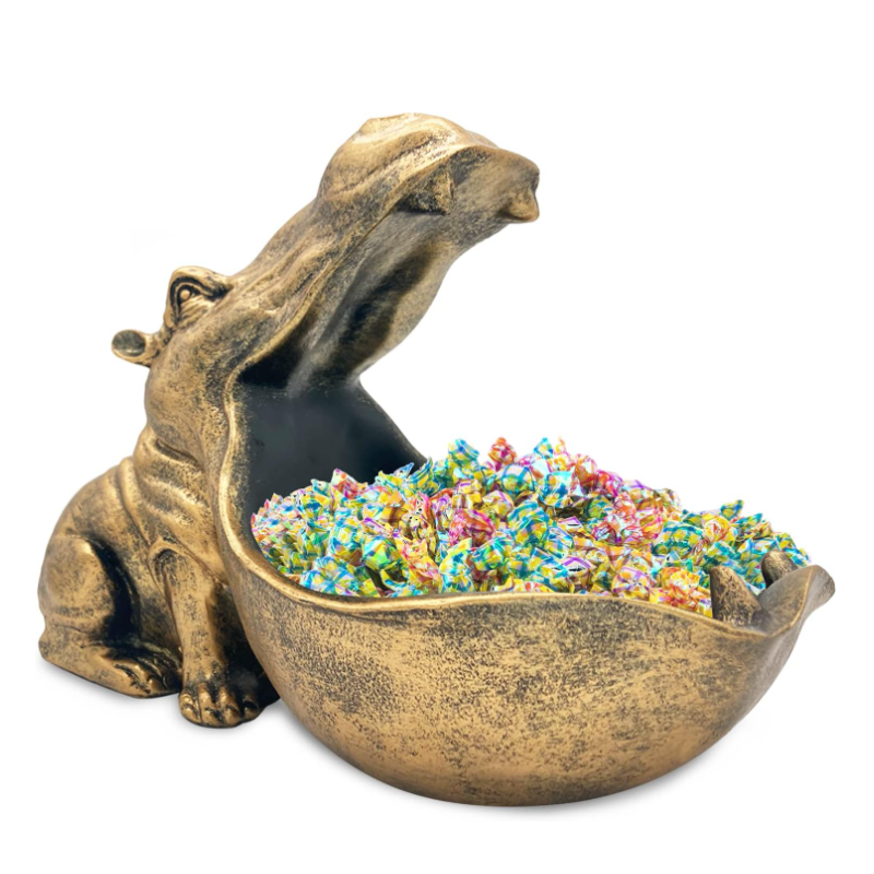 Hippopotamus Statue Desktop Art Decorative Piece.