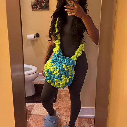 Multicolor Wool Soft Crossbody Bag Shoulder Bag