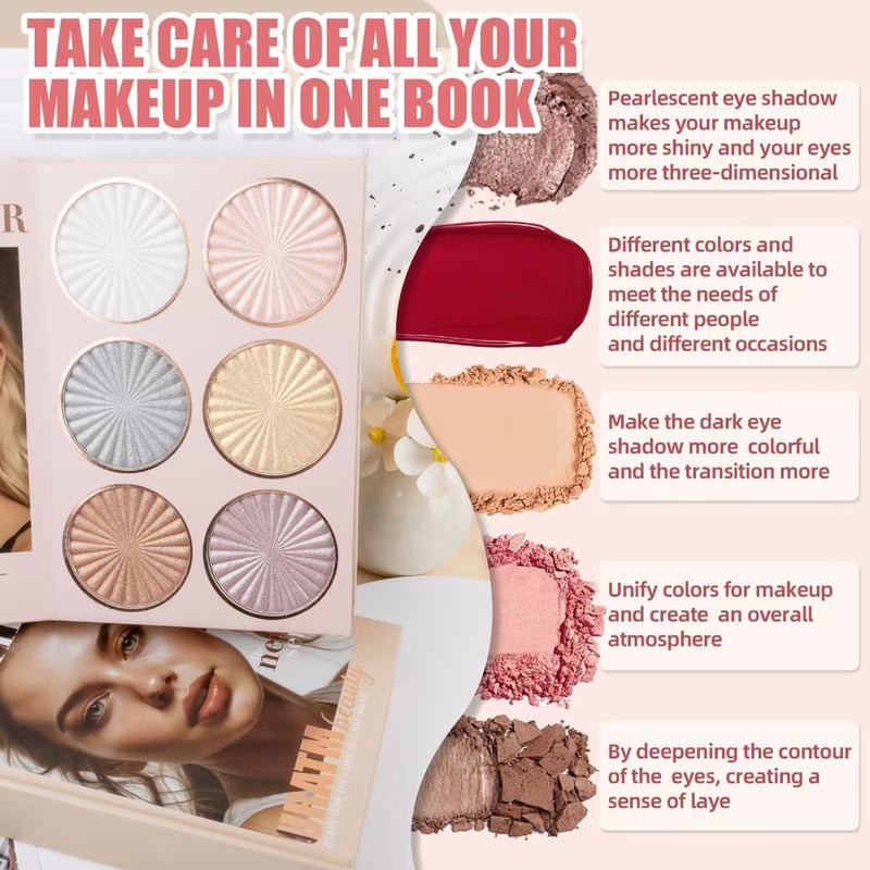 5-Layer Book-Style Makeup Palette with 67 Pro Shades