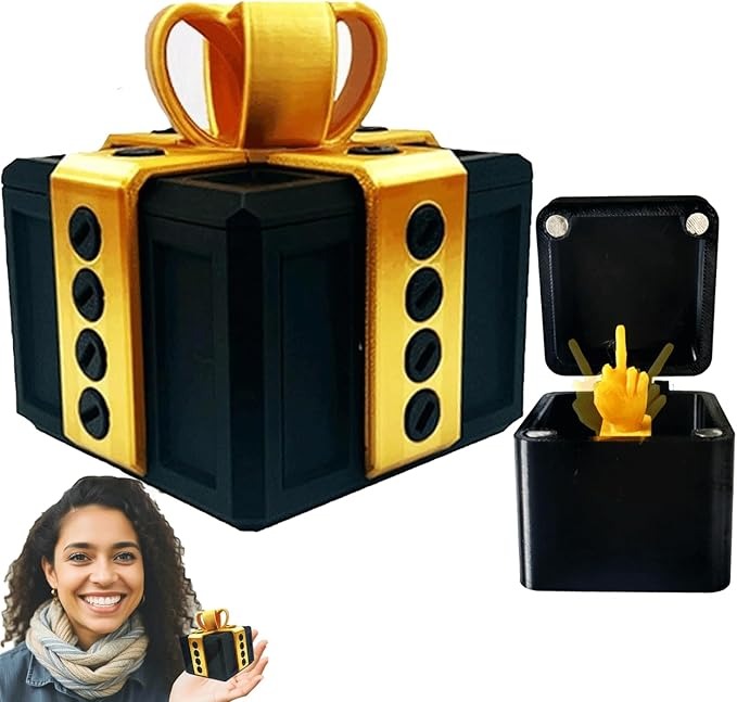 The Prank Box – Hilarious Screw Challenge with Middle Finger Surprise ?? Perfect Gag Gift for All Occasions!