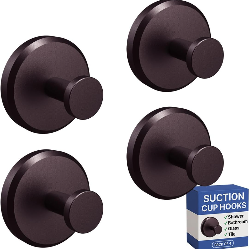 4-piece Suction Cup Hook Set