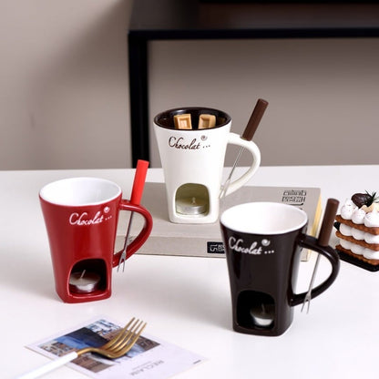 Handmade Chocolate Melting Mug – The Cozy Fondue Experience