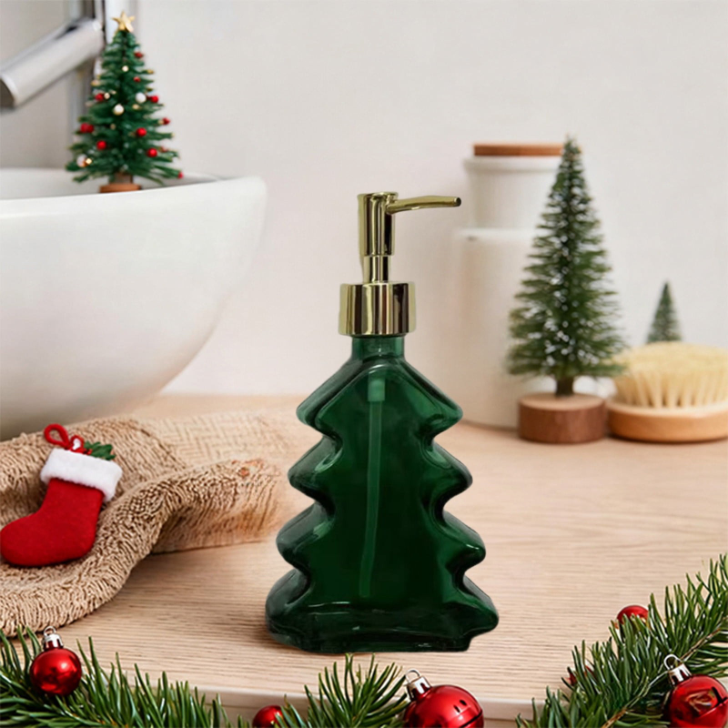 Christmas Tree-Shaped Liquid Soap Dispenser