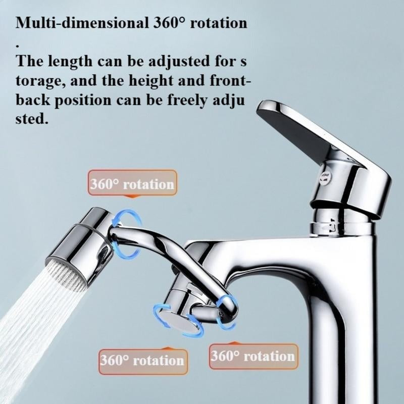 Upgrade Your Washing Routine✨ TTZZ 1440° Rotatable Faucet Aerator Extension - For Effortless, All-Angle Control!