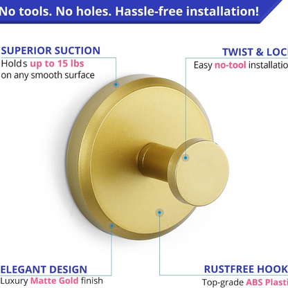 4-piece Suction Cup Hook Set