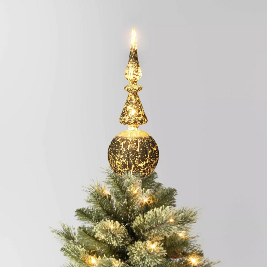 Christmas Lit Plastic Finial Tree Topper