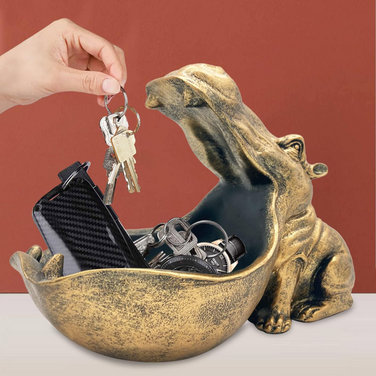 Hippopotamus Statue Desktop Art Decorative Piece.