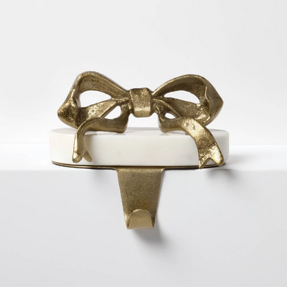 Bow-adorned Christmas Stocking Holder