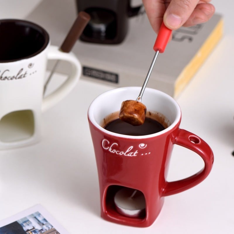 Handmade Chocolate Melting Mug – The Cozy Fondue Experience