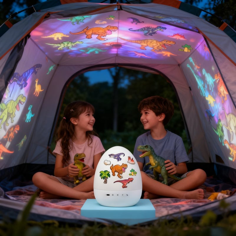 Dinosaur Egg Night Light Projector with Bluetooth Speaker For Kids