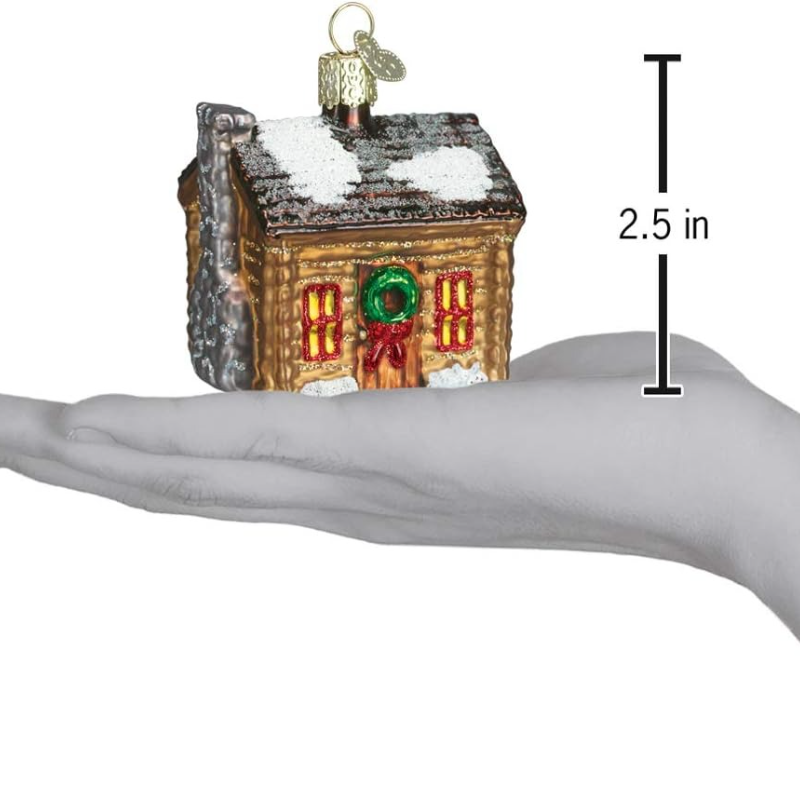 Old World Christmas Log Cabin Glass Blown Ornament For Christmas Tree