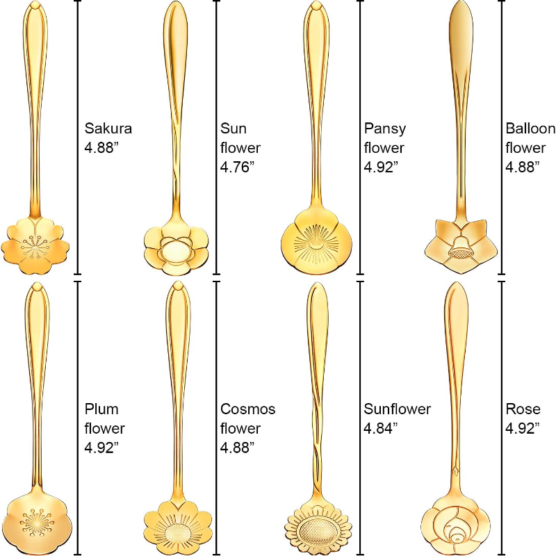 8-Piece Stainless Steel Spoon Set