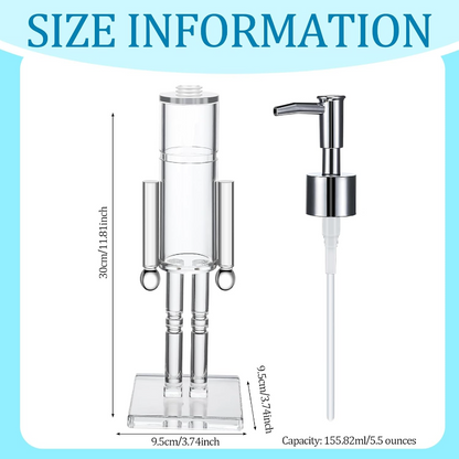 Two-piece Christmas-themed Hand Pump Refillable Hand Sanitiser Dispenser Set