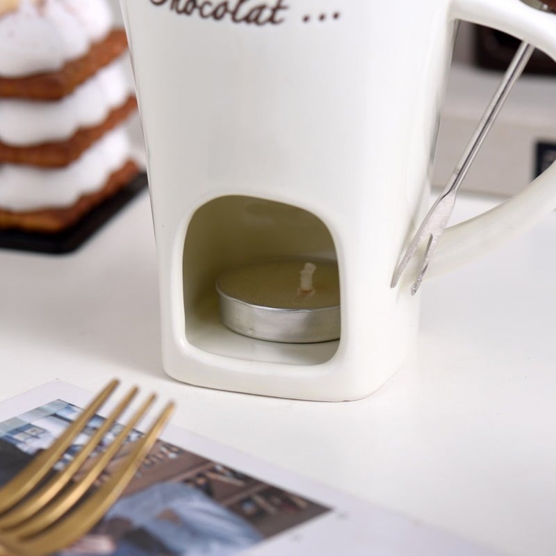 Handmade Chocolate Melting Mug – The Cozy Fondue Experience