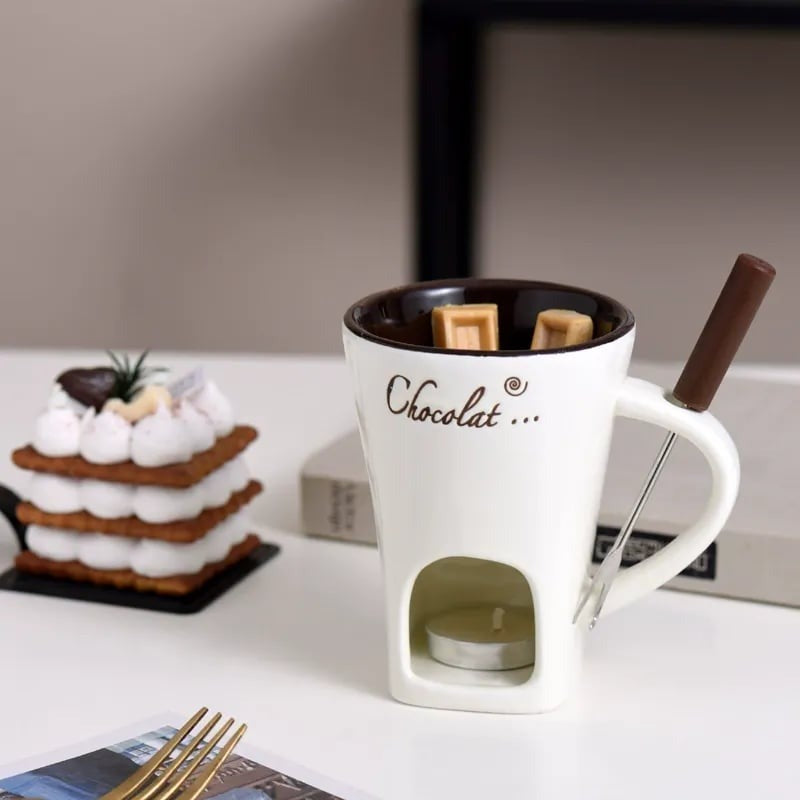 Handmade Chocolate Melting Mug – The Cozy Fondue Experience